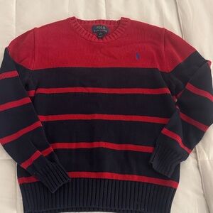 Polo by Ralph Lauren Sweater in Red and Black Stripes